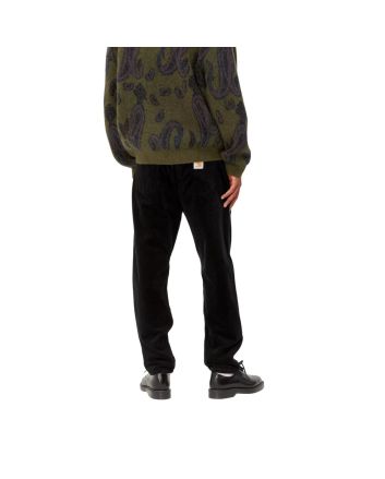 Hombre con Pantalón de pana Carhartt WIP Newel Pant Negro (Rinsed) 