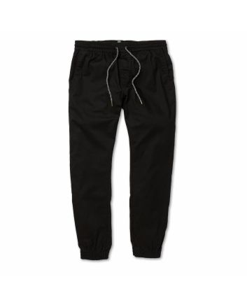 Pantalón de cintura elástica Volcom Frickin Slim Tapered Jogger negro para hombre