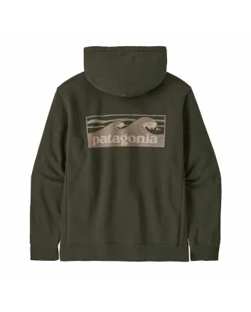 Sudadera de capucha Patagonia Boardshort Logo Uprisal Hoody verde Basin Green Unisex