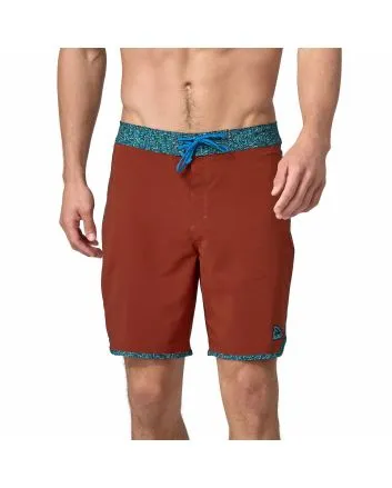 Hombre con Bañador de surf Patagonia M's Hydropeak Scallop Boardshorts 18in Mangrove Red 