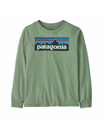 Camiseta de manga larga Patagonia Kids P-6 Logo verde para niño/a 6-16 años