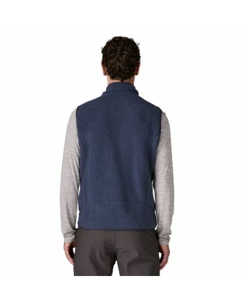 Hombre con chaleco de forro polar Patagonia Retro Pile Fleece Vest New Navy/Sunken Blue