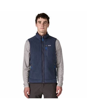 Hombre con chaleco de forro polar Patagonia Retro Pile Fleece Vest New Navy/Sunken Blue