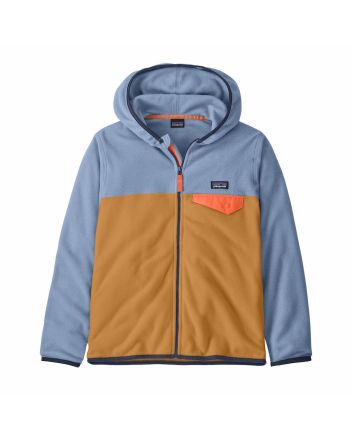 Forro polar con capucha Patagonia Kids Micro D Snap-T Jacket Azul y Dorado para niño/a 6-16 años
