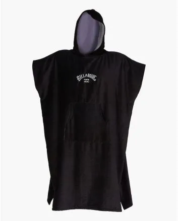 Toalla cambiadora con capucha Billabong Mens Hooded Towel negra para hombre