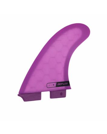 Quillas tri-fins de surf DEFLOW V.2 Violet Honeycomb sistema FCS II Medium quilla lateral