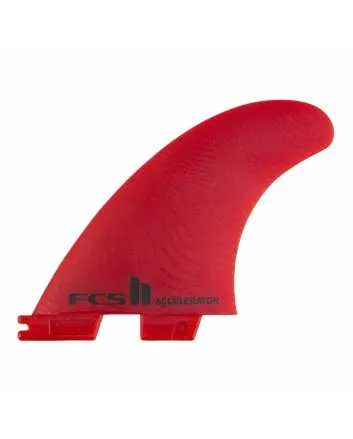 Quillas para tabla de surf FCS II Accelerator Neo Glass Eco Tri Fins rojas Large 