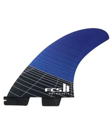 Quillas de surf FCS II Matt Biolos Performance Core Carbon Tri-Fins Azul Talla L
