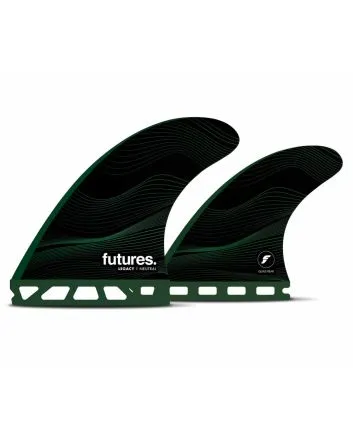 Quillas para tabla de Surf Futures QF8 Honeycomb Legacy Series Quad Large Verdes