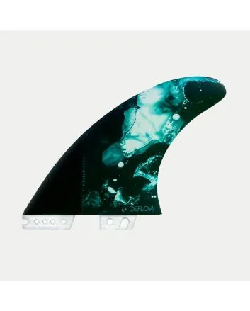 Quillas para tabla de Surf Deflow Highline EVO L Verdes Tri-Fins FCS II