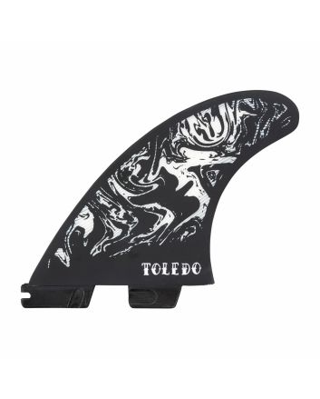 Quillas para tabla de surf FCS II Filipe Toledo Performance Core Tri-Fins Negro-Blanco Talla M