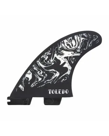 Quillas para tabla de surf FCS II Filipe Toledo Performance Core Tri-Fins Negro-Blanco Talla M