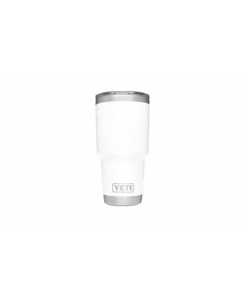 Vaso Termo de campamento YETI Rambler 30oz Tumbler blanco frontal