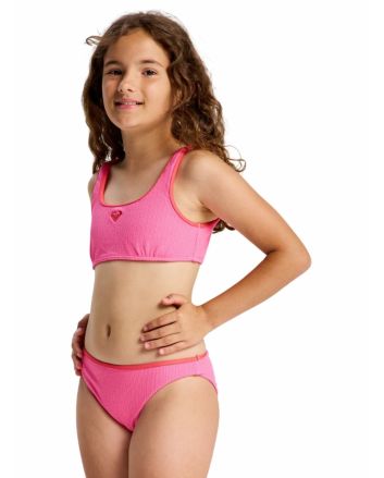 Niña con bikini bralette Roxy Aruba Rosa 