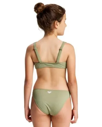 Niña con Bikini Roxy Girl Solid Active RG Oil Green