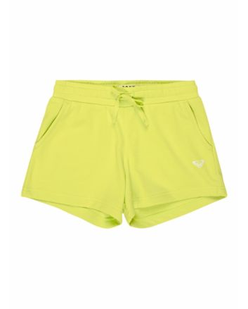 Pantalón corto de felpa Roxy Surf Feeling Terry verde para niña