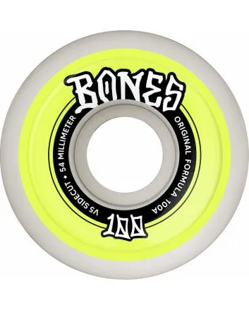 Ruedas monopatín Bones Wheels V5 Sidecut 100's OG Formula 54mm 100A