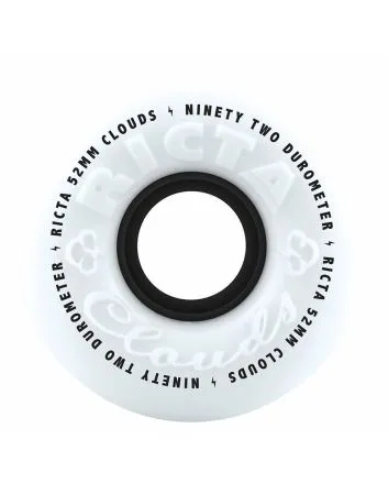 Ruedas para Skate Cruiser Ricta 52mm Clouds 92a blancas y negras