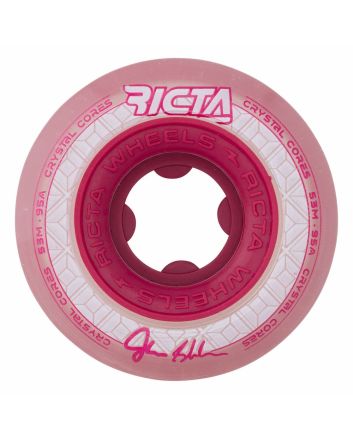 Ruedas de Skateboard Ricta Shanahan Crystal Cores 53mm 95a transparentes y rojas