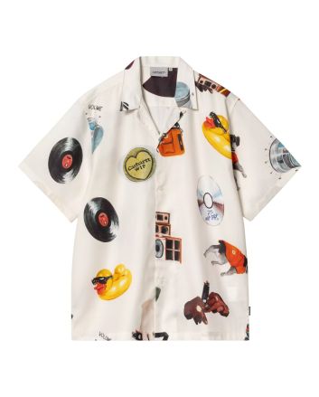 Camisa de manga corta Carhartt WIP Jacob Rochester SS Shirt Jacob Rochester Print-Wax para hombre