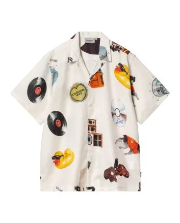 Camisa de manga corta Carhartt WIP Jacob Rochester SS Shirt Jacob Rochester Print-Wax para hombre