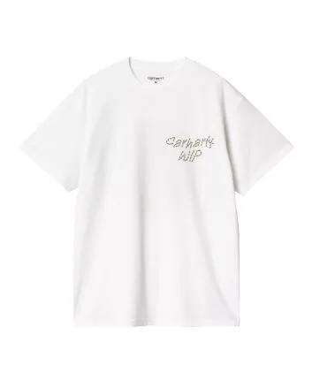 Camiseta orgánica Carhartt WIP Sunflower Blanca con estampado de girasol en la espalda para hombre