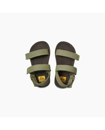Sandalias Reef Little Ahi Convertible verdes y marrones para niño