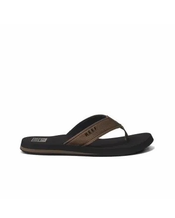 Sandalias Reef The Layback Negro-Marrón Tostado para hombre