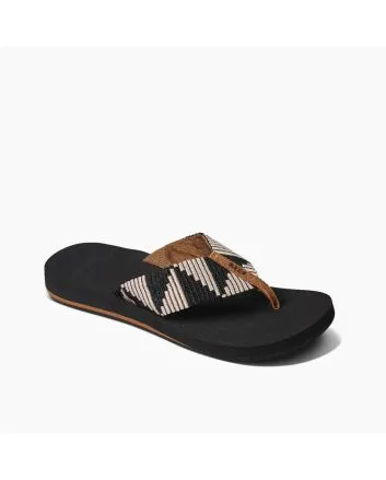Sandalias ecológicas Reef Spring Woven Pebble negras para mujer 