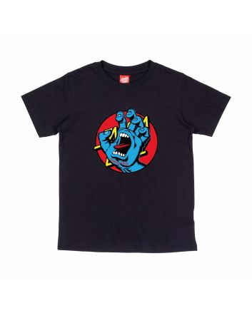 Camiseta de manga corta Santa Cruz Youth Hand Dot Front Negra para niño/a 6-14 años