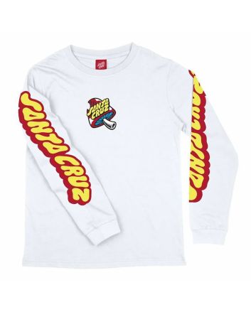 Camiseta de manga larga Santa Cruz Youth Toadstool Dot Blanca para niño/a 6-14 años