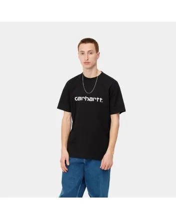 Hombre con camiseta de manga corta Carhartt WIP Script negra