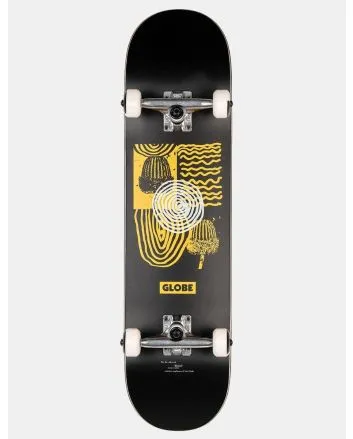 Skate completo Globe G1 Fairweather tabla de 8.0" en color negro y amarillo