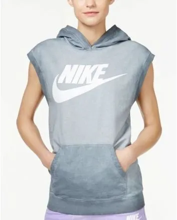 Mujer con Sudadera de capucha y sin mangas Nike Solstice en gris
