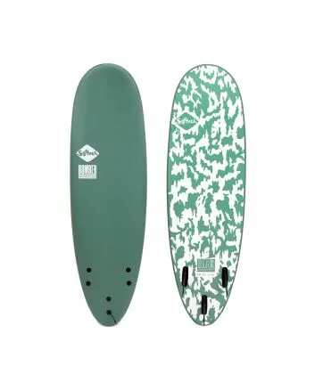Tabla de Surf Softboard Softech Bomber 5'10'' 44L Verde-Blanco FCS II