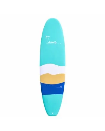 Tabla de Surf Softboard Zeus Dolce 7'0 55,12L Mini Malibú Thruster Futures 