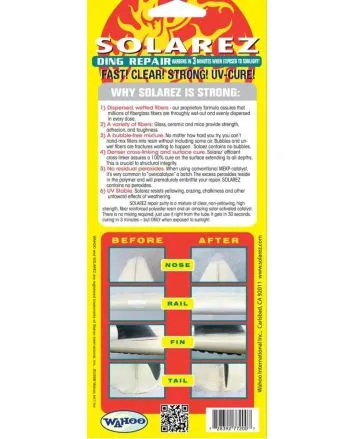 Reparador Solarez Polyester Mini 15 ml para tablas de surf de poliéster 