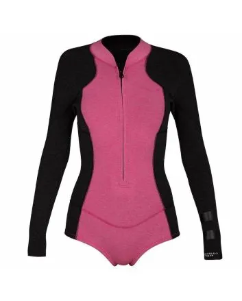 Springsuit con manga larga y cremallera frontal Hurley Woman Advantage Plus 2/2mm Rosa para mujer