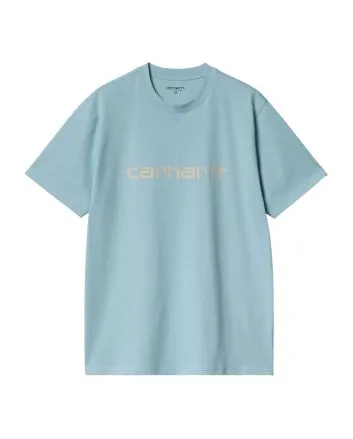 Camiseta de manga corta Carhartt WIP Script Bluebird-Fleur De Sel para hombre
