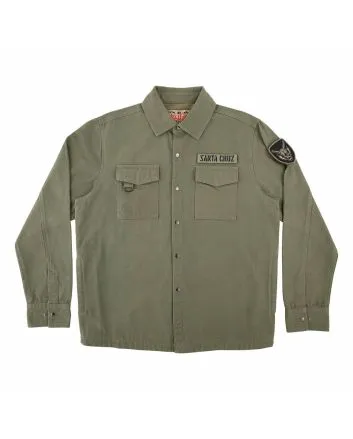 Santa Cruz x Stranger Things Crawl Utility Jacket, chaqueta verde para hombre
