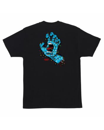 Santa Cruz x Stranger Things Screaming Lights, camiseta negra para hombre gráfico trasero luminoso