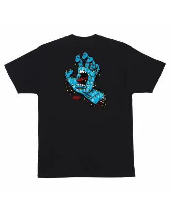 Santa Cruz x Stranger Things Screaming Lights, camiseta negra para hombre gráfico trasero luminoso