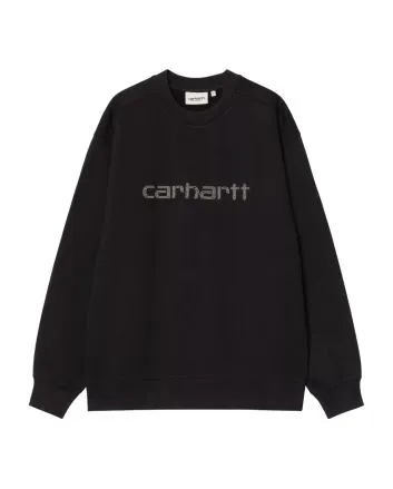 Sudadera Carhartt WIP W' Rivet Script Sweatshirt Negro-Plateado para mujer