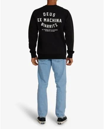 Hombre con Sudadera Deus Ex Machina Biarritz Address Negra