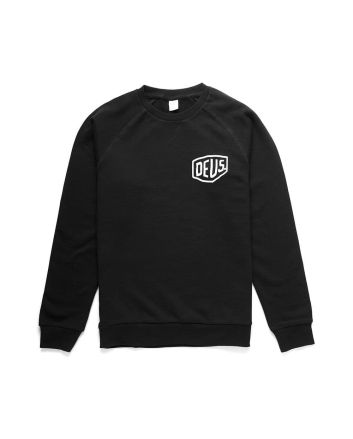 Sudadera Deus Camperdown Address Crew Negra para hombre