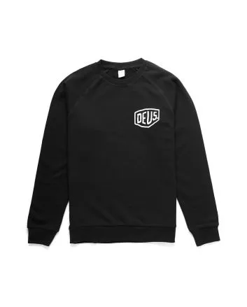 Sudadera Deus Camperdown Address Crew Negra para hombre