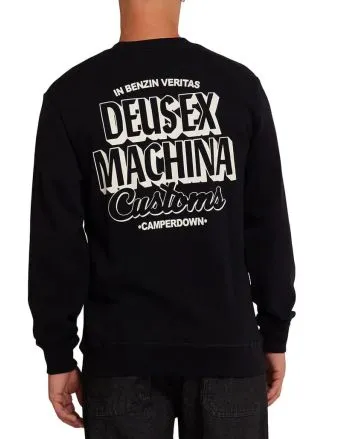 Hombre con Sudadera Deus Ex Machina Ever Seen Crew Negra
