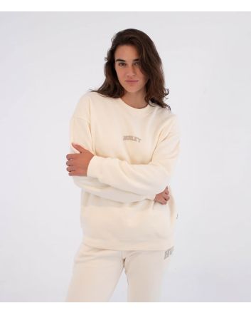 Mujer con sudadera Hurley Stadium Beige