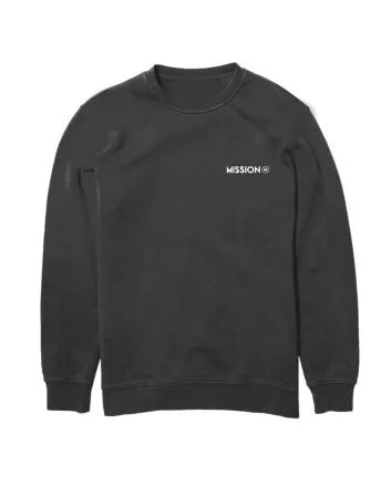 Sudadera de cuello redondo Mission Basic logo en color gris para hombre 