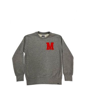 Sudadera Mission Youth Crew Logo M Red Bordado Gris para niño 8-16 años